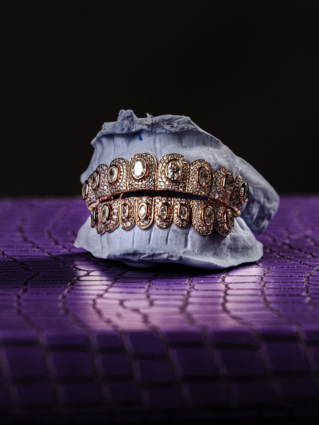 Grillz en or 18k serti de diamants naturels VVS