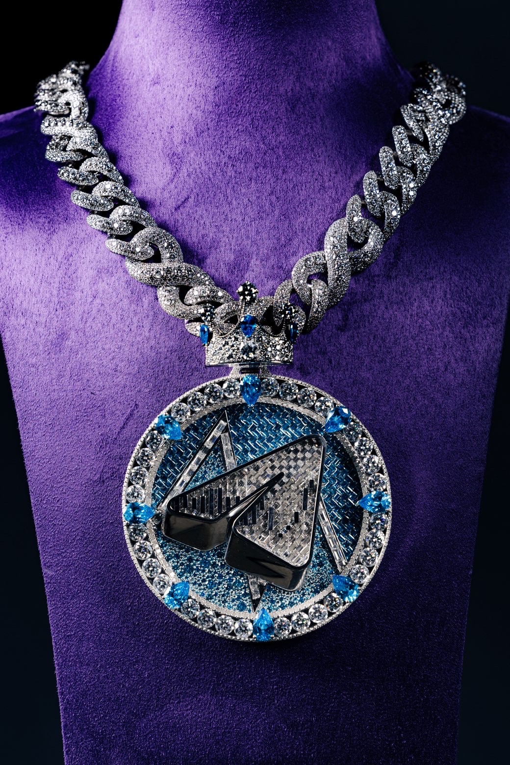 Diamants VVS et or 18K - pendentif serti